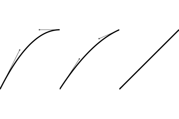 Different bezier deceleration functions: zero end velocity, non-zero end velocity, and same start/end velocity